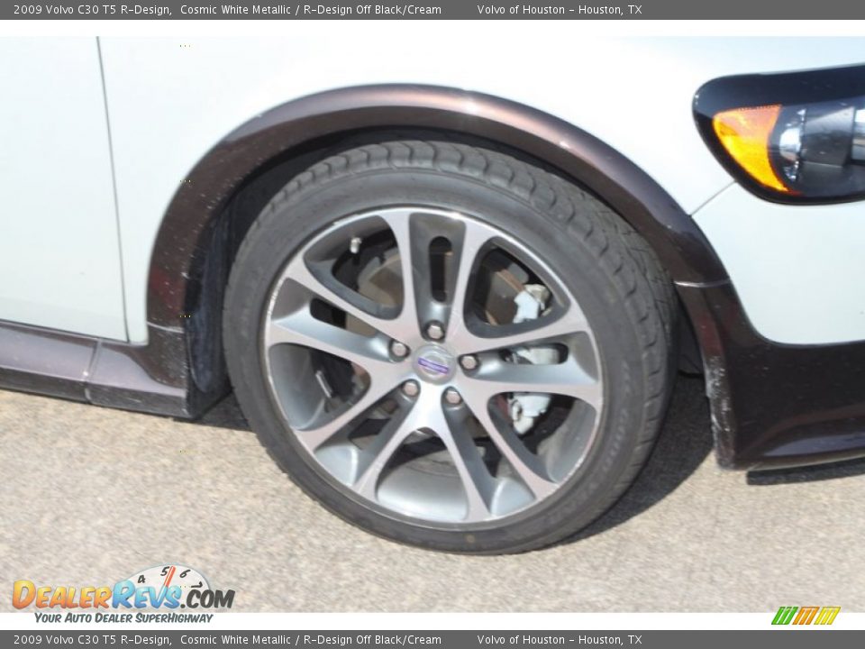 2009 Volvo C30 T5 R-Design Cosmic White Metallic / R-Design Off Black/Cream Photo #10