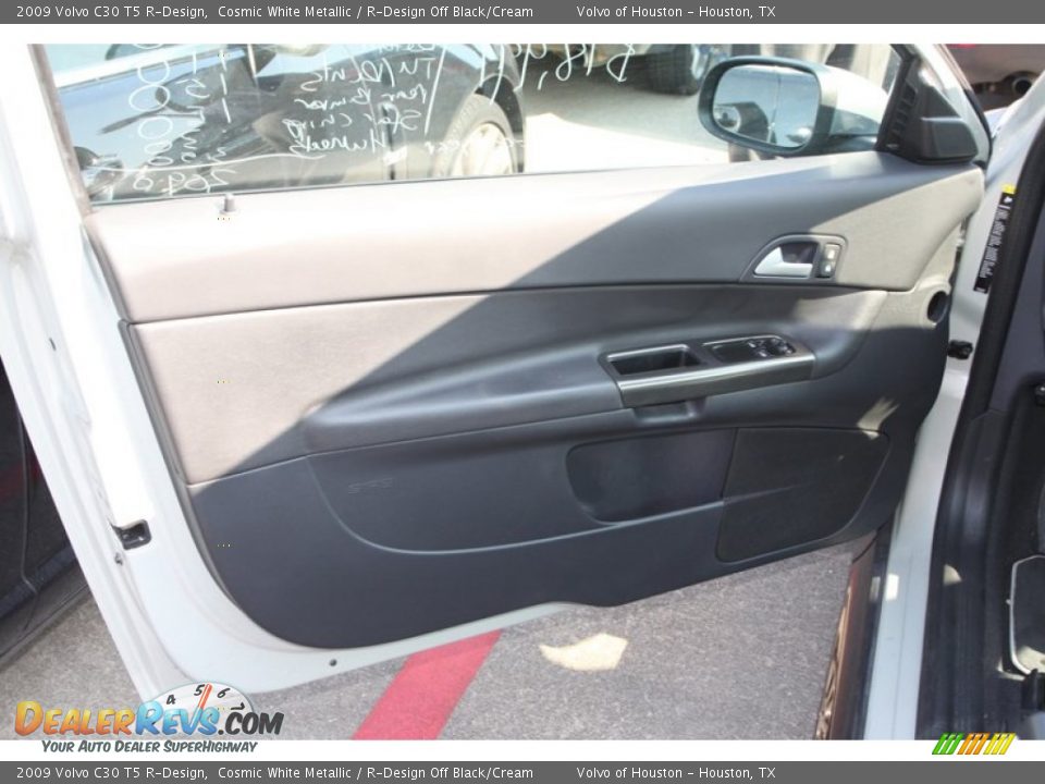 2009 Volvo C30 T5 R-Design Cosmic White Metallic / R-Design Off Black/Cream Photo #11
