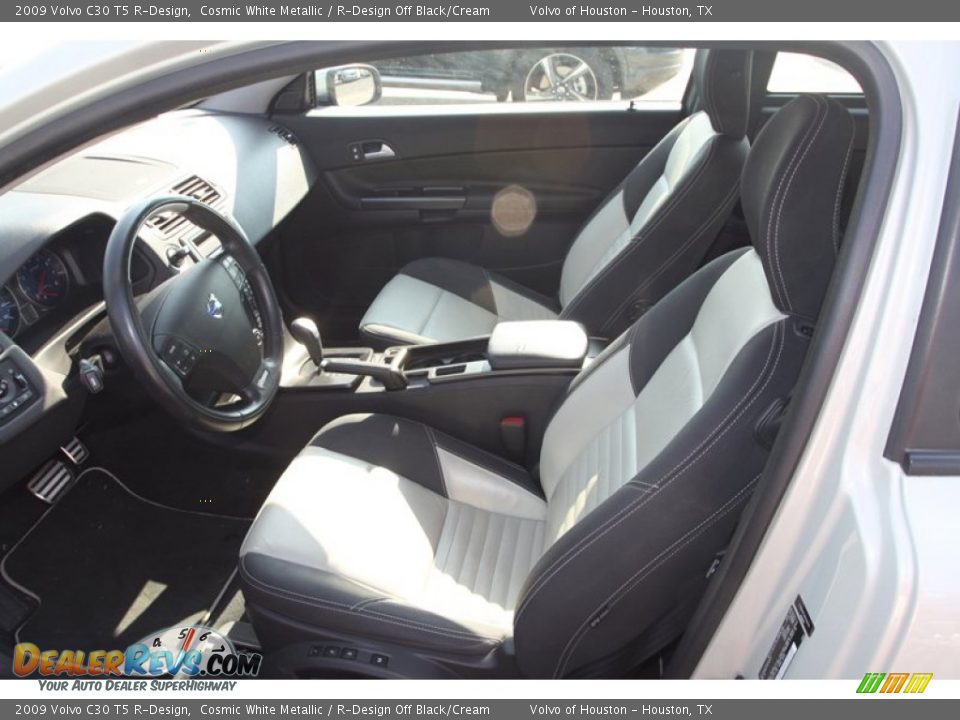 2009 Volvo C30 T5 R-Design Cosmic White Metallic / R-Design Off Black/Cream Photo #13