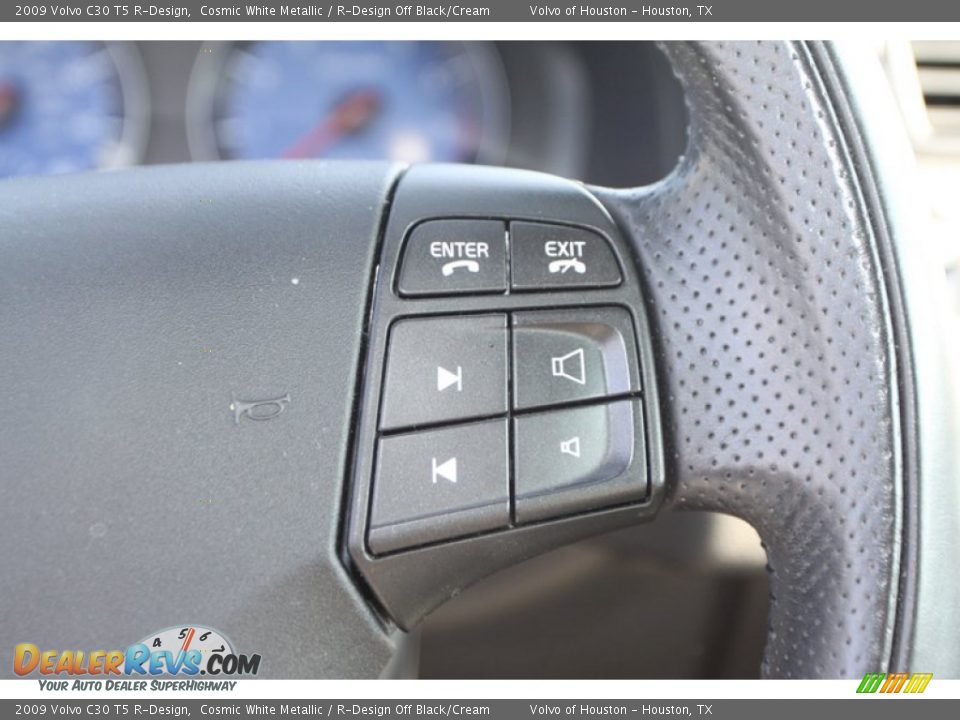 2009 Volvo C30 T5 R-Design Cosmic White Metallic / R-Design Off Black/Cream Photo #17