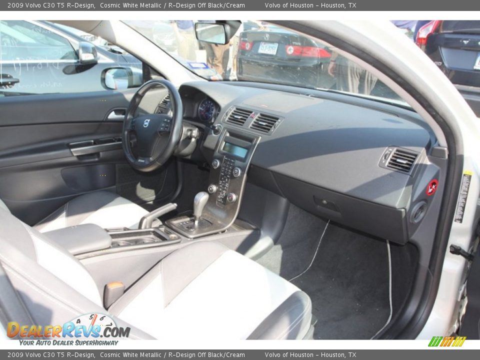 2009 Volvo C30 T5 R-Design Cosmic White Metallic / R-Design Off Black/Cream Photo #21