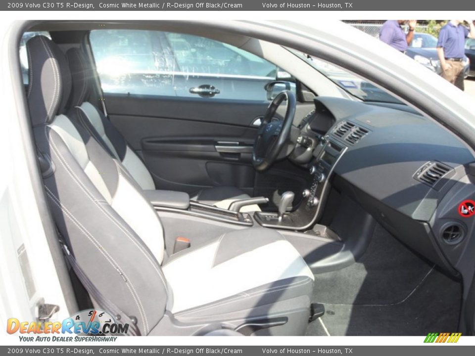 2009 Volvo C30 T5 R-Design Cosmic White Metallic / R-Design Off Black/Cream Photo #22