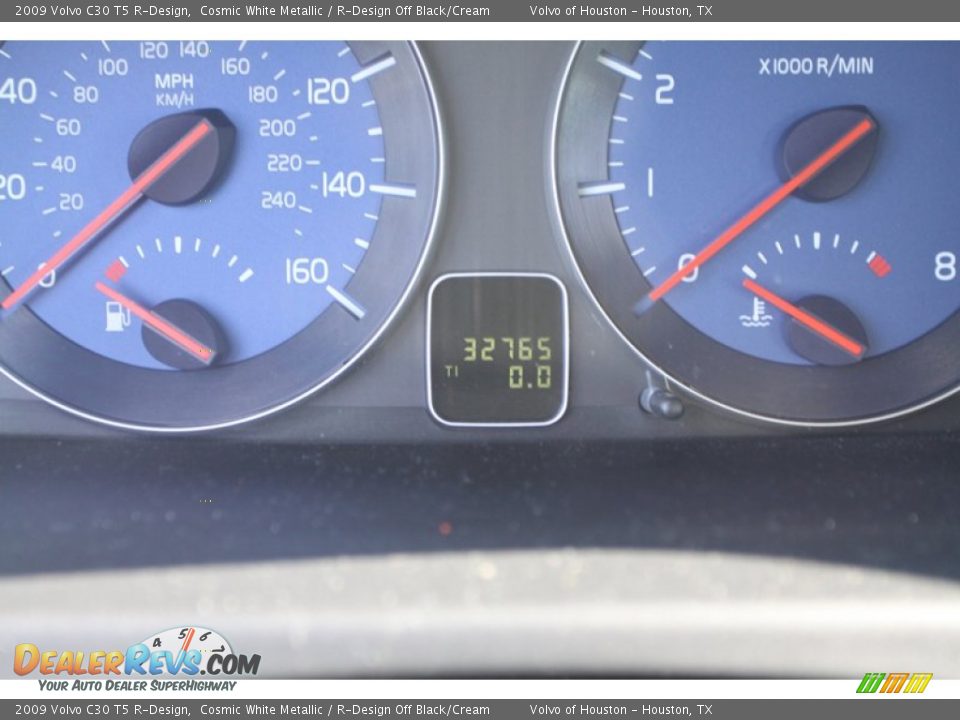 2009 Volvo C30 T5 R-Design Cosmic White Metallic / R-Design Off Black/Cream Photo #24