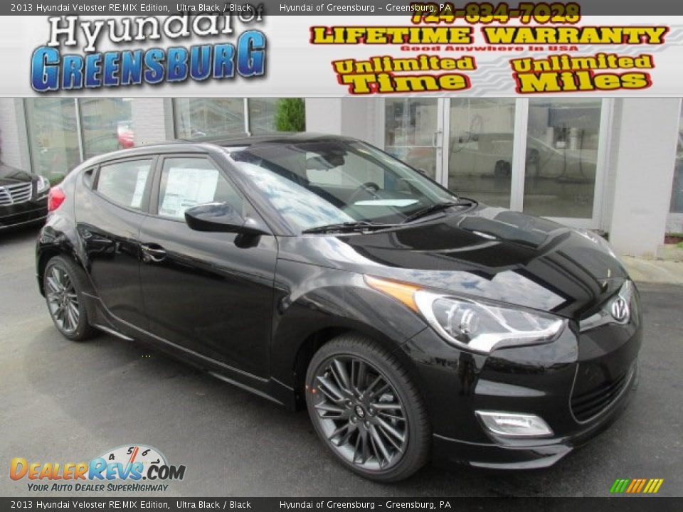 2013 Hyundai Veloster RE:MIX Edition Ultra Black / Black Photo #1