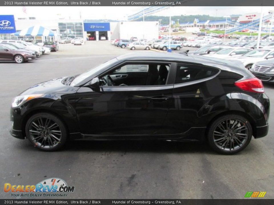 2013 Hyundai Veloster RE:MIX Edition Ultra Black / Black Photo #6