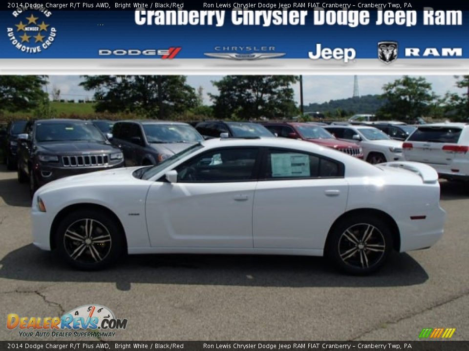 2014 Dodge Charger R/T Plus AWD Bright White / Black/Red Photo #1