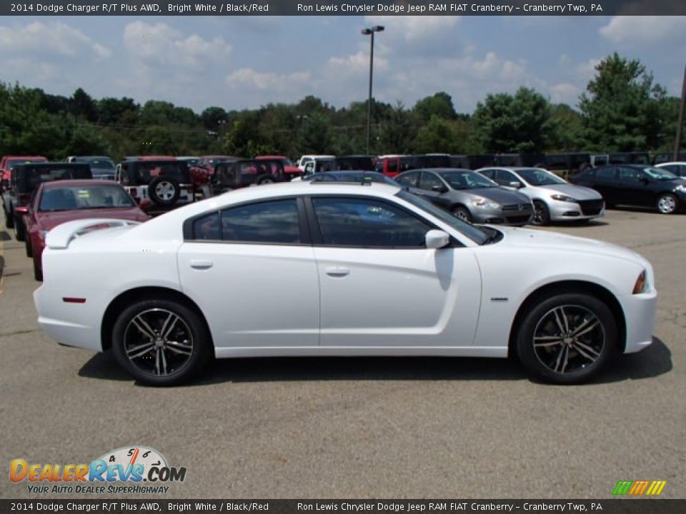 2014 Dodge Charger R/T Plus AWD Bright White / Black/Red Photo #5