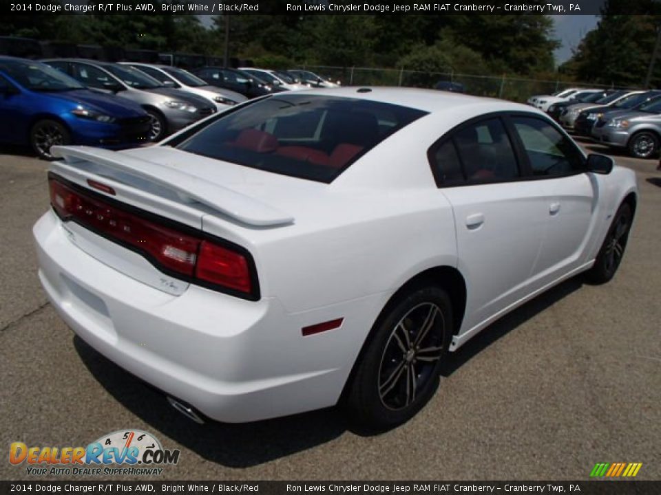 2014 Dodge Charger R/T Plus AWD Bright White / Black/Red Photo #6