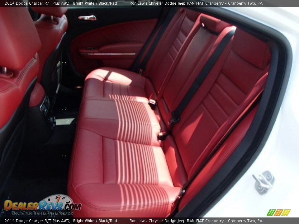 2014 Dodge Charger R/T Plus AWD Bright White / Black/Red Photo #11