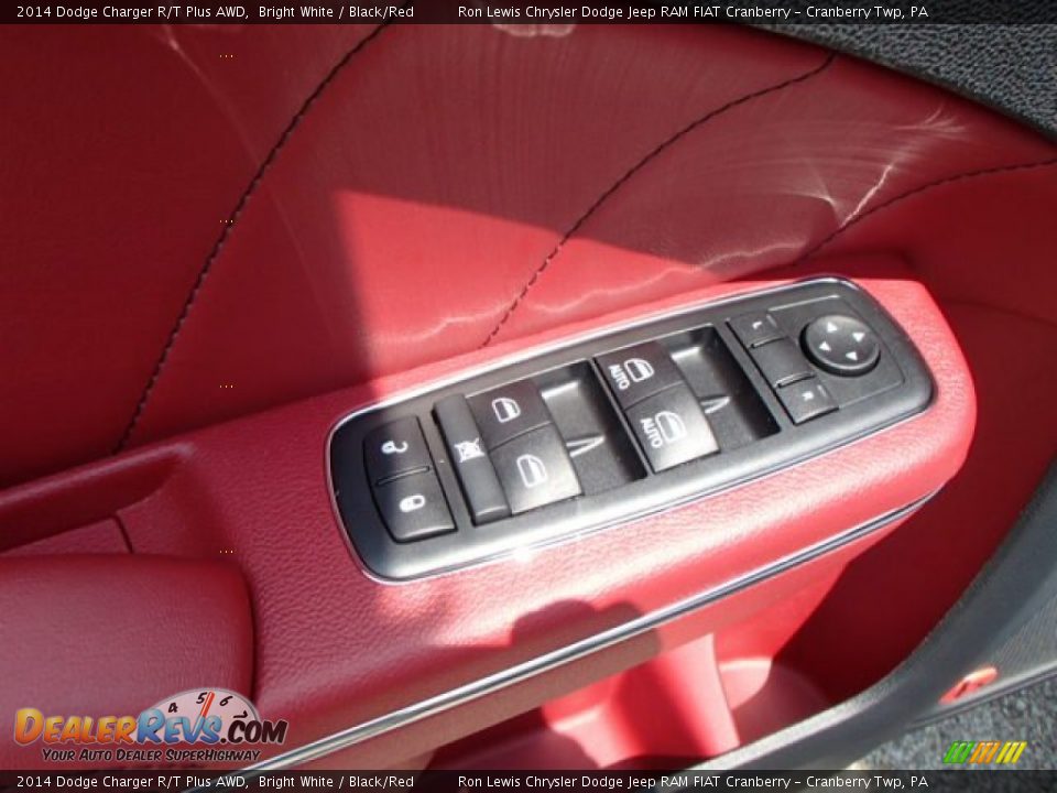 2014 Dodge Charger R/T Plus AWD Bright White / Black/Red Photo #13