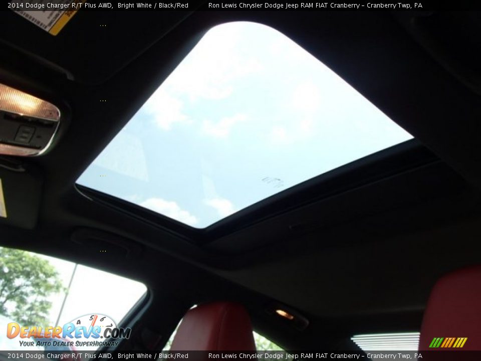2014 Dodge Charger R/T Plus AWD Bright White / Black/Red Photo #15