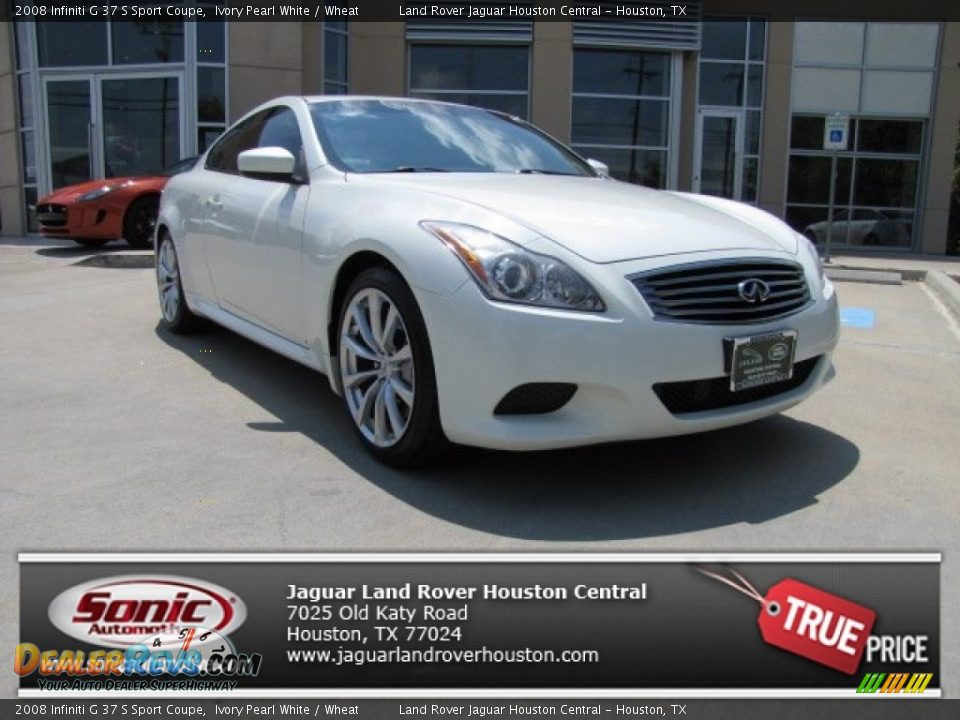 2008 Infiniti G 37 S Sport Coupe Ivory Pearl White / Wheat Photo #1
