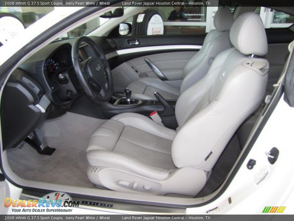 2008 Infiniti G 37 S Sport Coupe Ivory Pearl White / Wheat Photo #2