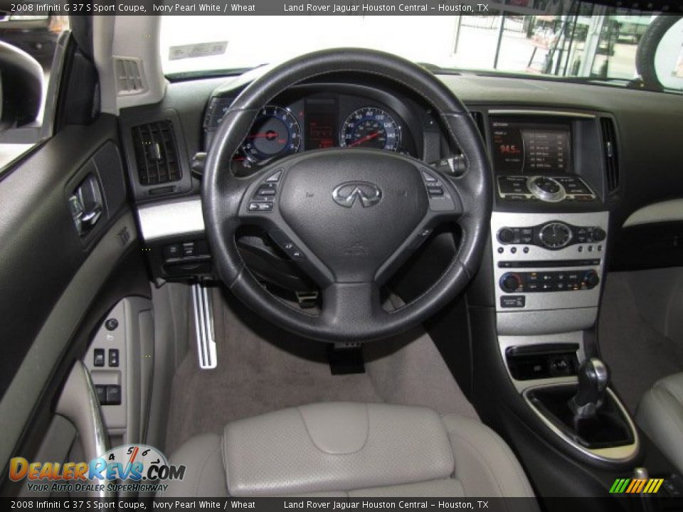 2008 Infiniti G 37 S Sport Coupe Ivory Pearl White / Wheat Photo #3