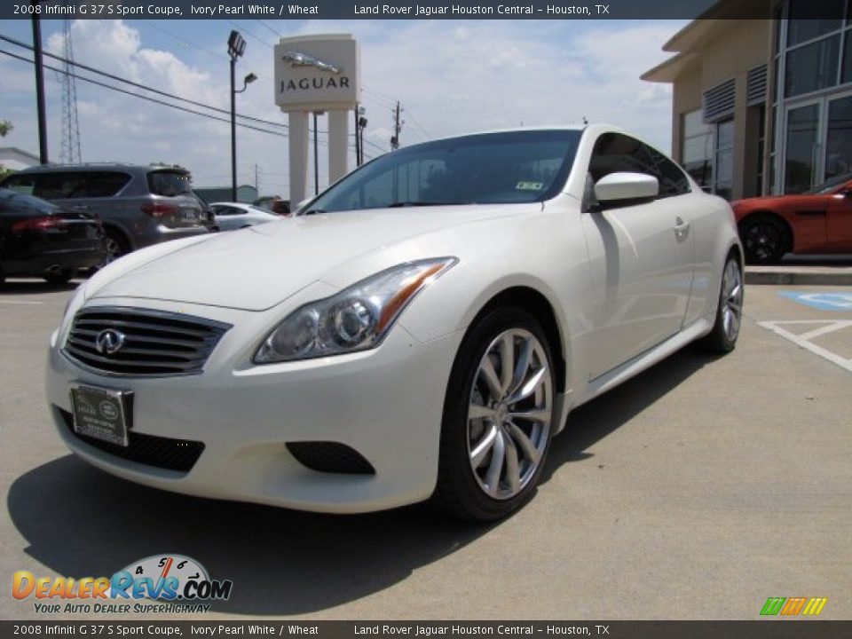 2008 Infiniti G 37 S Sport Coupe Ivory Pearl White / Wheat Photo #5