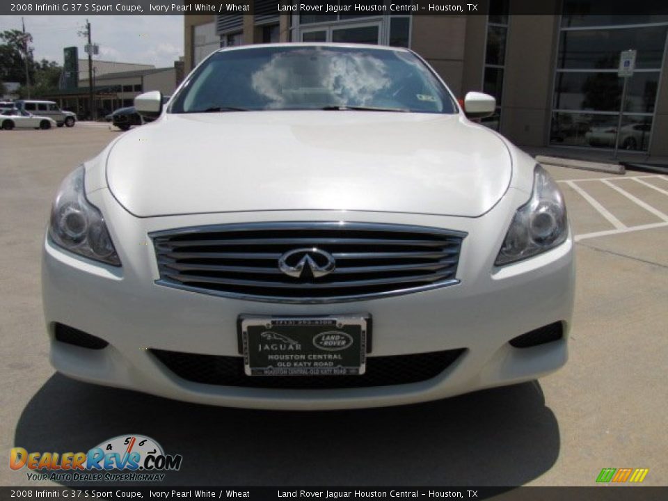 2008 Infiniti G 37 S Sport Coupe Ivory Pearl White / Wheat Photo #6