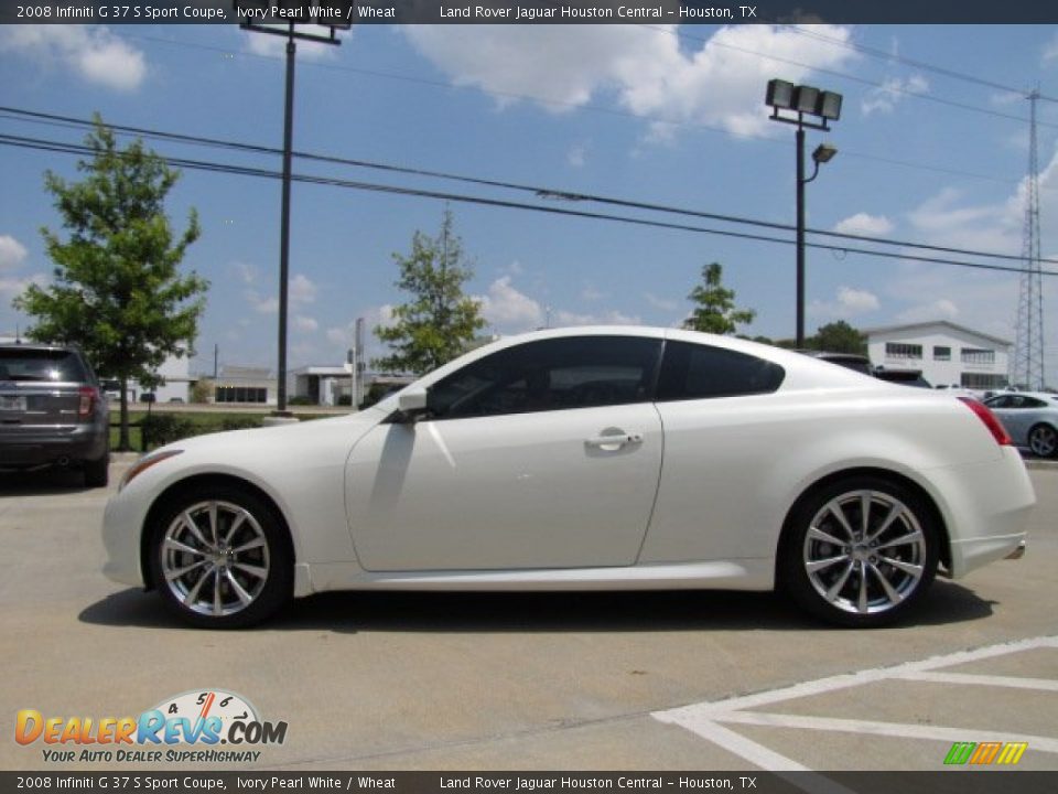 2008 Infiniti G 37 S Sport Coupe Ivory Pearl White / Wheat Photo #7