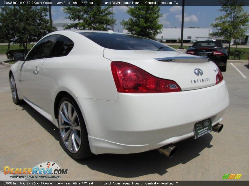 2008 Infiniti G 37 S Sport Coupe Ivory Pearl White / Wheat Photo #8