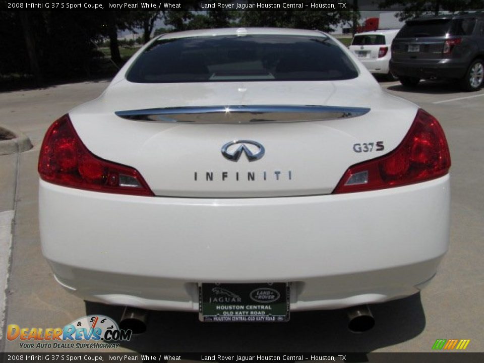 2008 Infiniti G 37 S Sport Coupe Ivory Pearl White / Wheat Photo #9