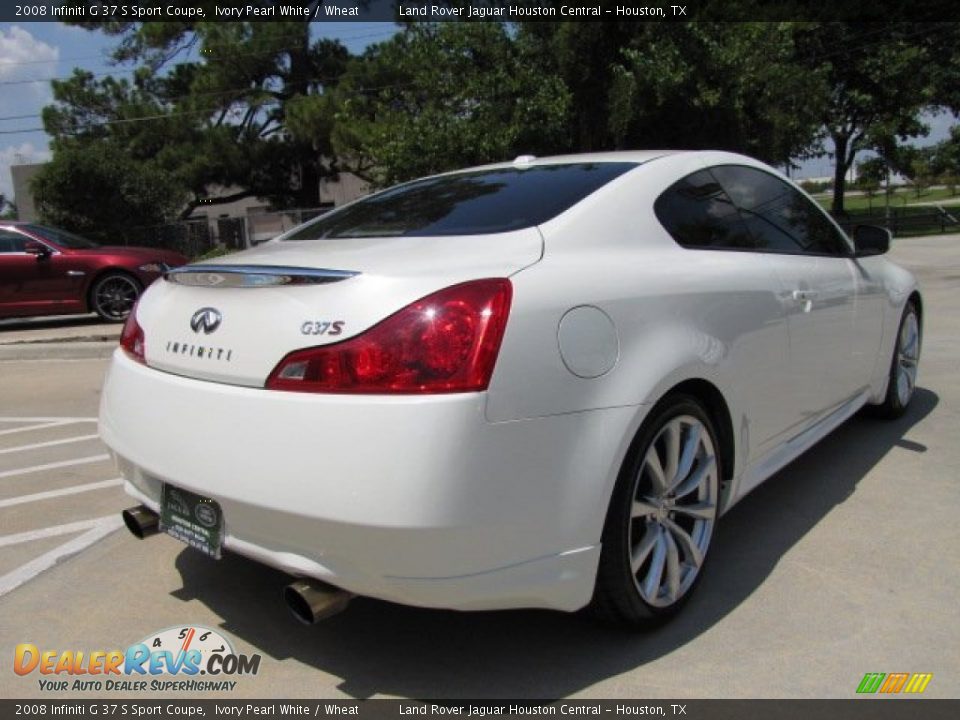 2008 Infiniti G 37 S Sport Coupe Ivory Pearl White / Wheat Photo #10