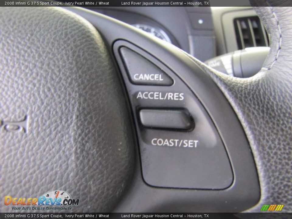 2008 Infiniti G 37 S Sport Coupe Ivory Pearl White / Wheat Photo #16
