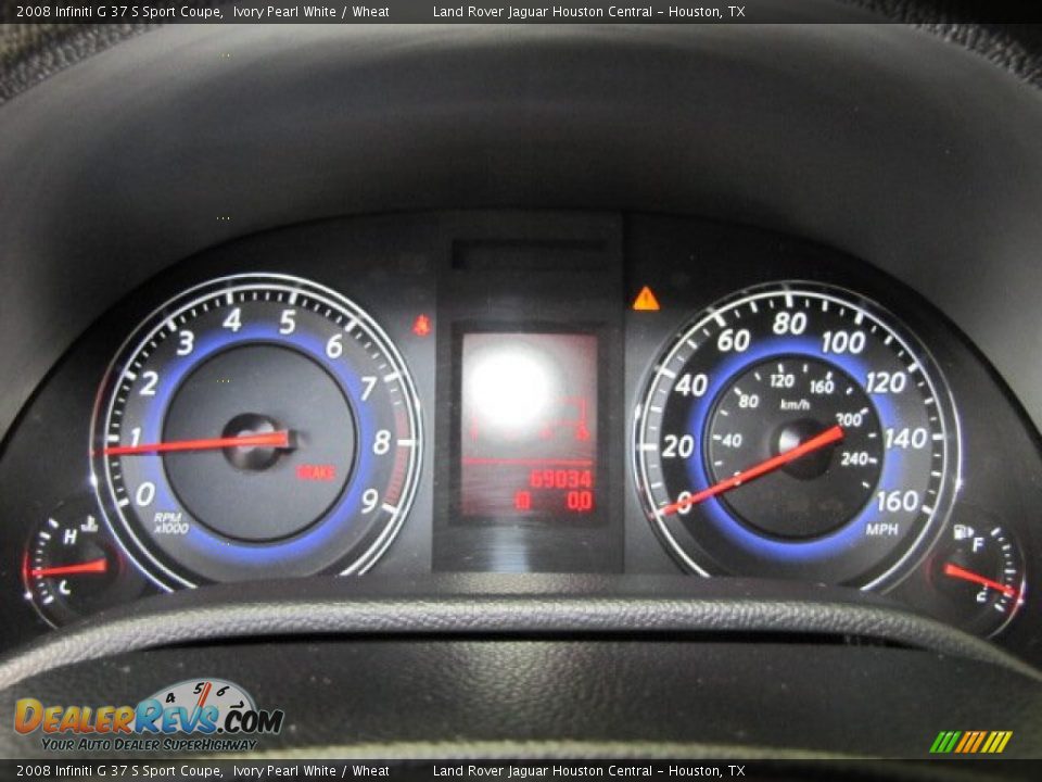 2008 Infiniti G 37 S Sport Coupe Ivory Pearl White / Wheat Photo #18