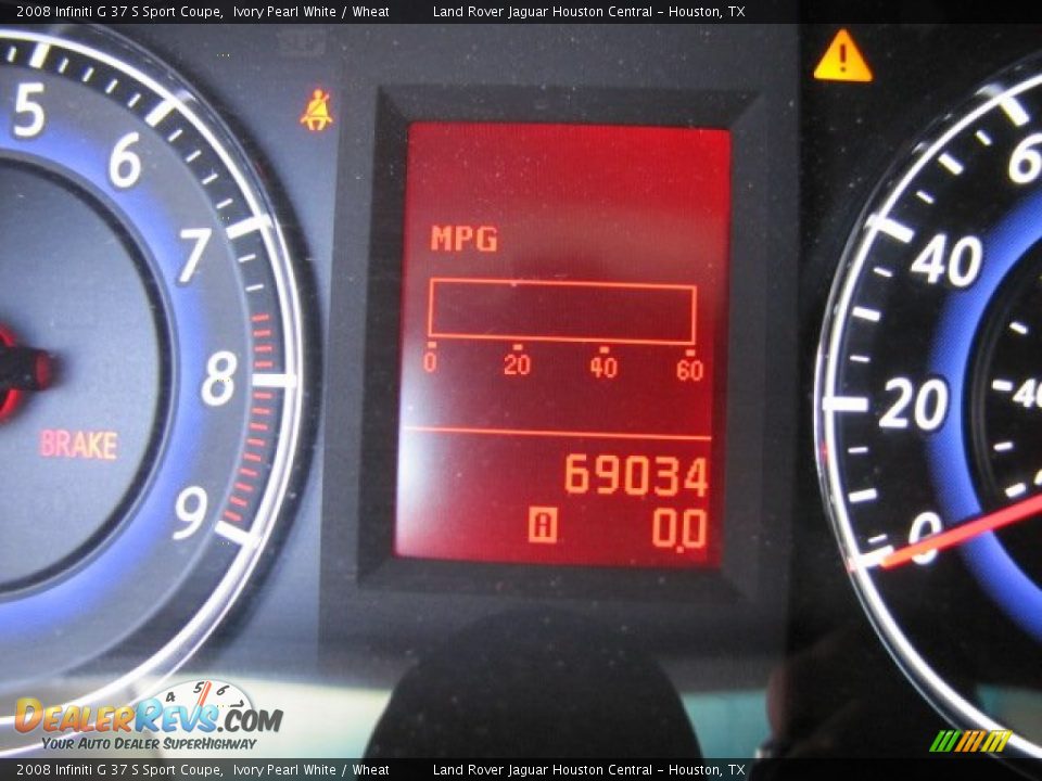 2008 Infiniti G 37 S Sport Coupe Ivory Pearl White / Wheat Photo #19