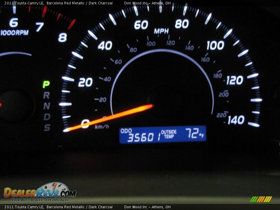 2011 Toyota Camry LE Barcelona Red Metallic / Dark Charcoal Photo #21