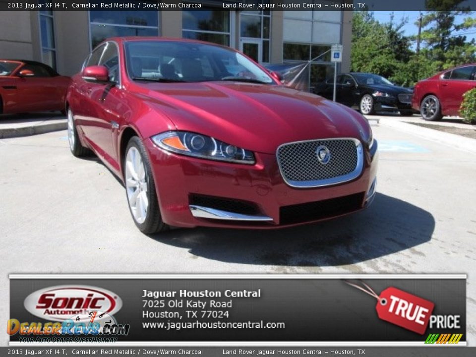 2013 Jaguar XF I4 T Carnelian Red Metallic / Dove/Warm Charcoal Photo #1