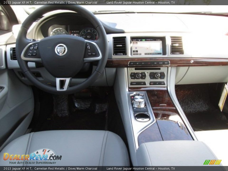 2013 Jaguar XF I4 T Carnelian Red Metallic / Dove/Warm Charcoal Photo #3