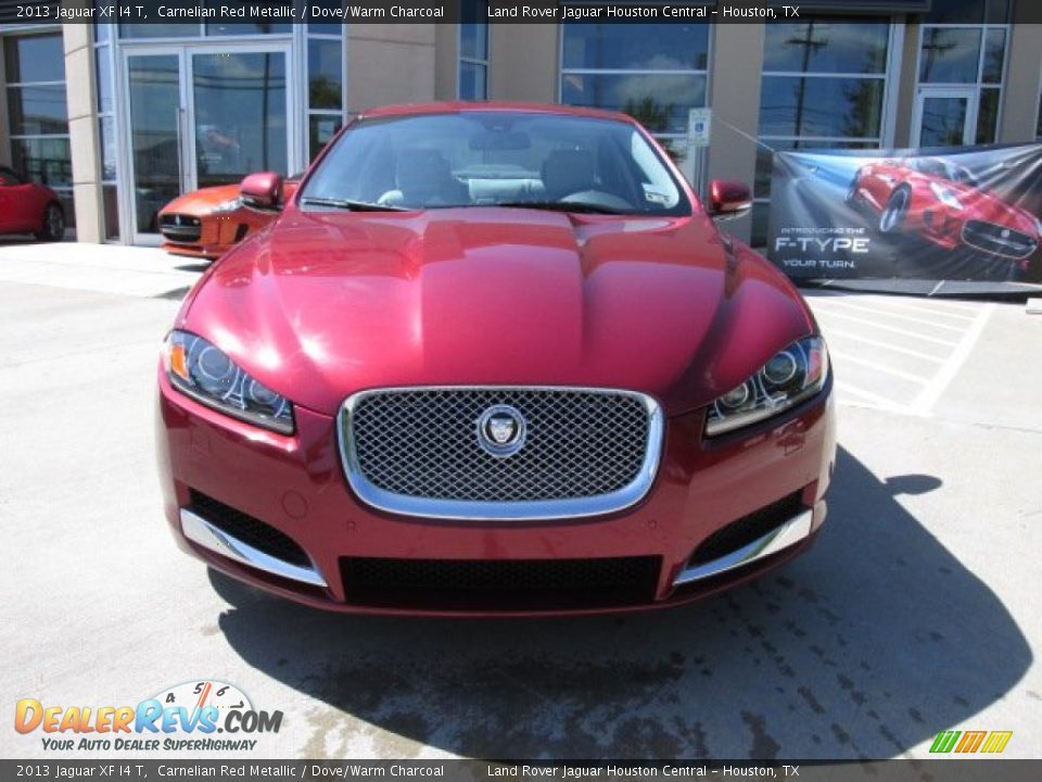 2013 Jaguar XF I4 T Carnelian Red Metallic / Dove/Warm Charcoal Photo #6