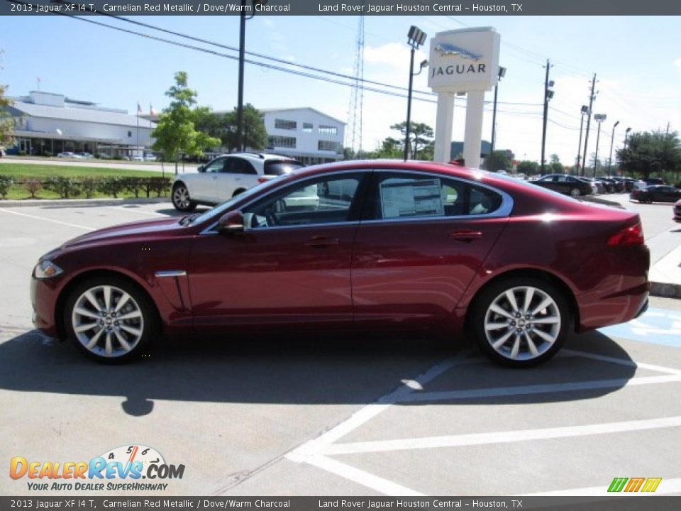2013 Jaguar XF I4 T Carnelian Red Metallic / Dove/Warm Charcoal Photo #7
