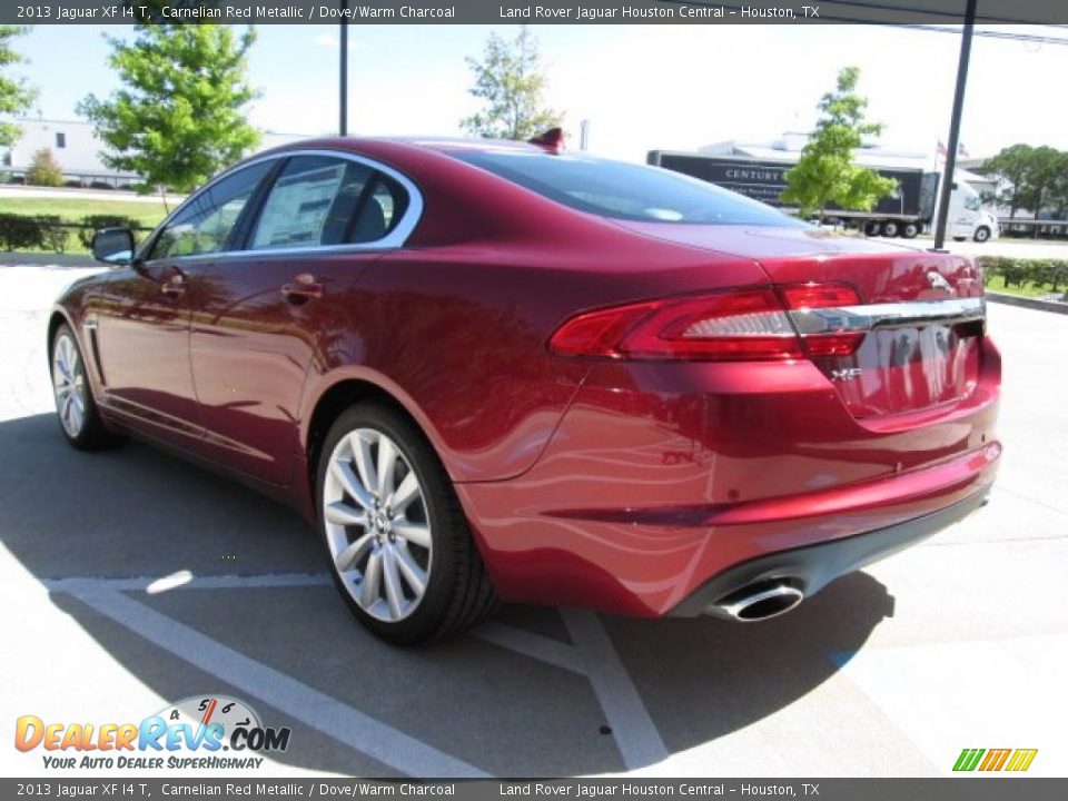 2013 Jaguar XF I4 T Carnelian Red Metallic / Dove/Warm Charcoal Photo #8