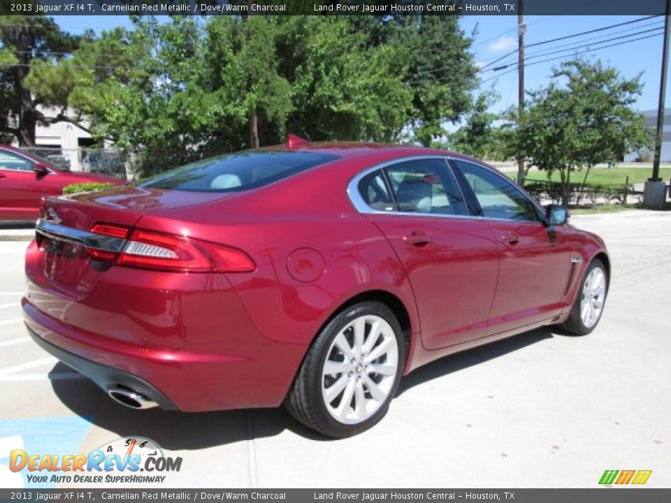 2013 Jaguar XF I4 T Carnelian Red Metallic / Dove/Warm Charcoal Photo #10