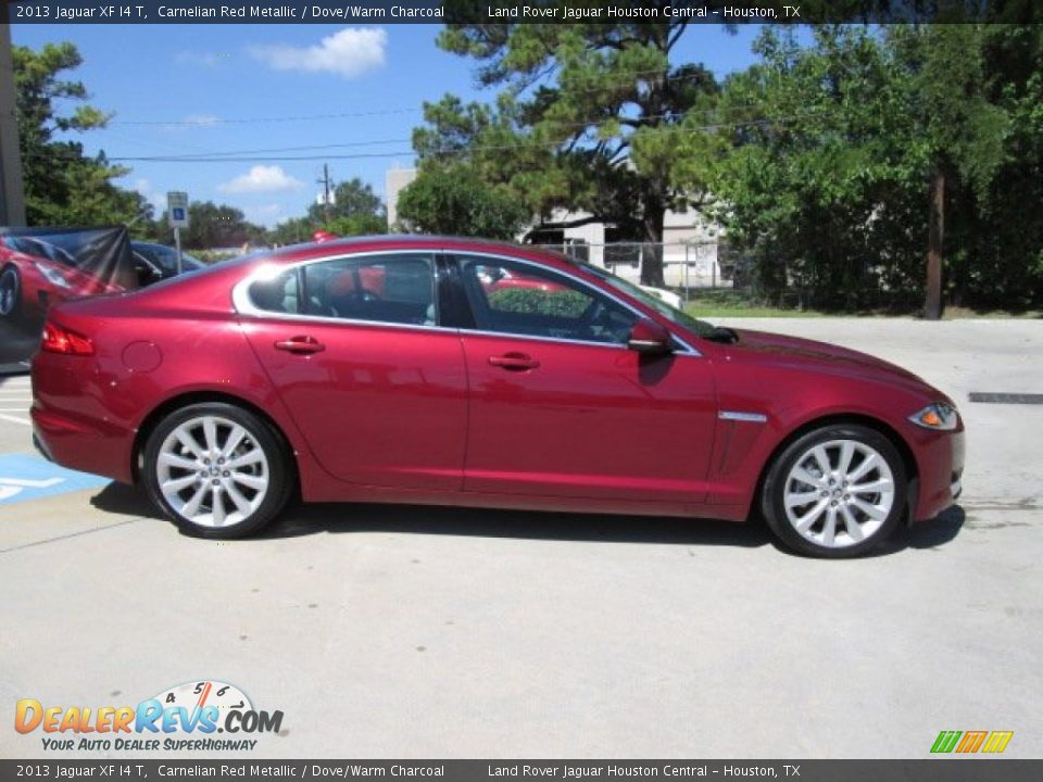 2013 Jaguar XF I4 T Carnelian Red Metallic / Dove/Warm Charcoal Photo #11