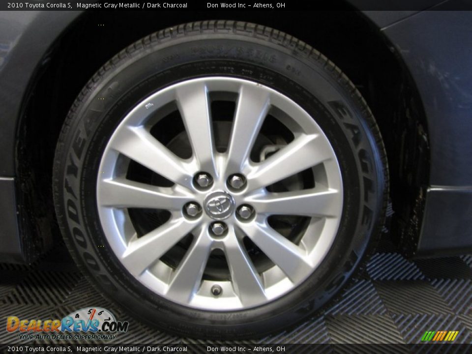 2010 Toyota Corolla S Magnetic Gray Metallic / Dark Charcoal Photo #24