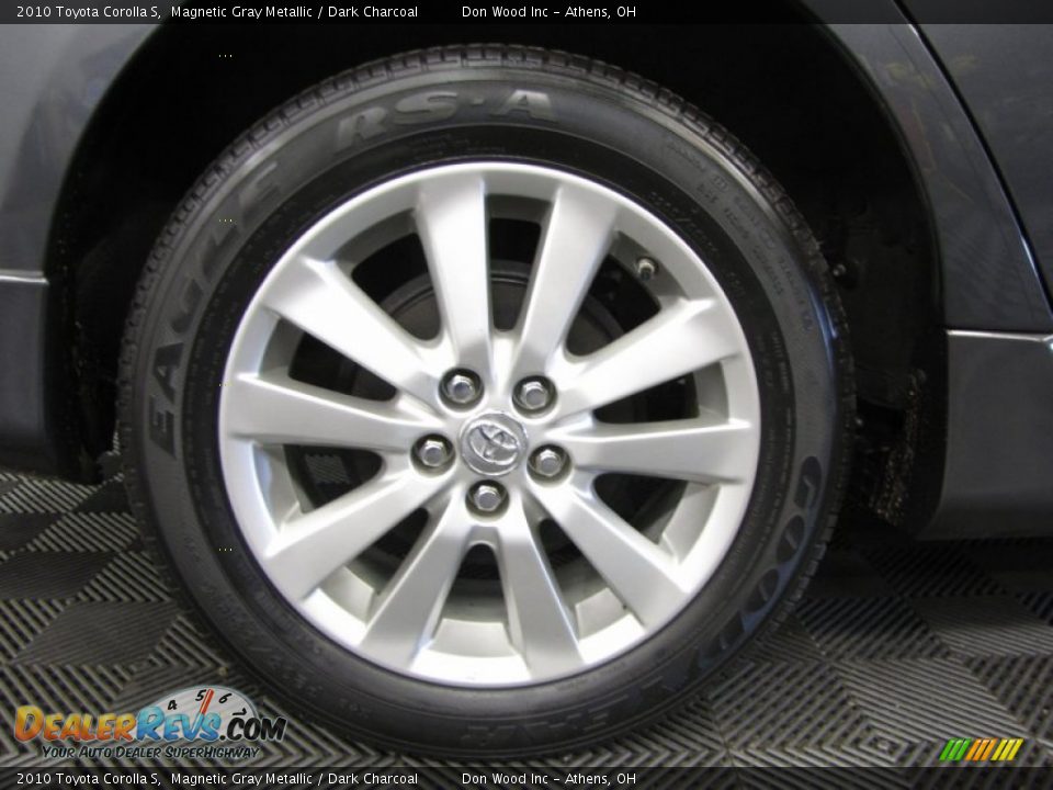 2010 Toyota Corolla S Magnetic Gray Metallic / Dark Charcoal Photo #25