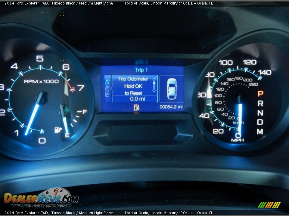 2014 Ford Explorer FWD Tuxedo Black / Medium Light Stone Photo #10