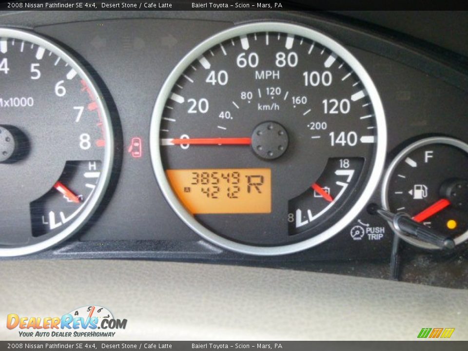 2008 Nissan Pathfinder SE 4x4 Desert Stone / Cafe Latte Photo #20