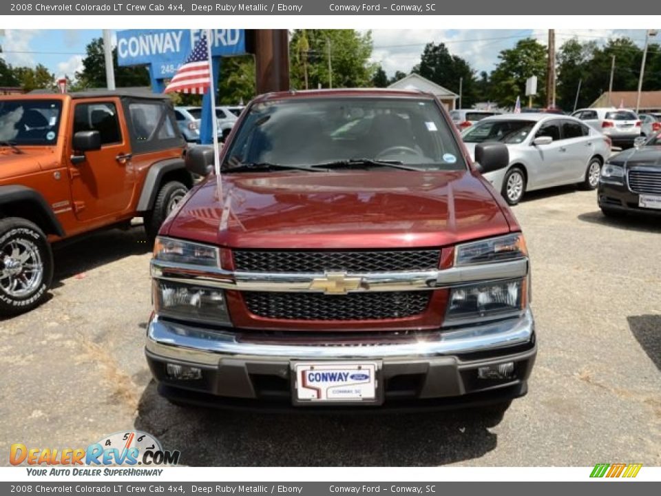 2008 Chevrolet Colorado LT Crew Cab 4x4 Deep Ruby Metallic / Ebony Photo #2