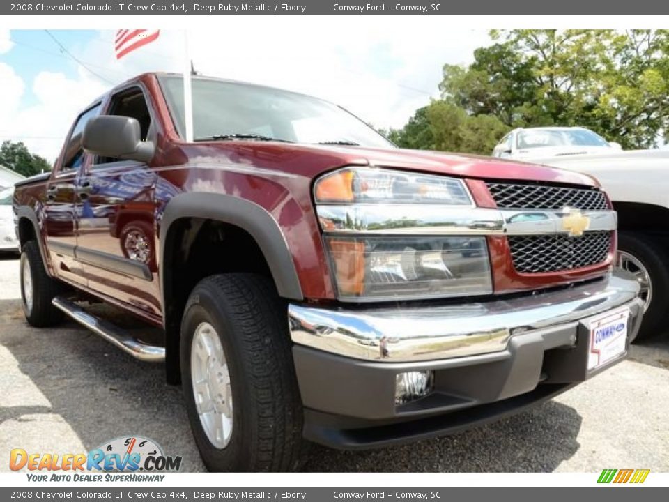 2008 Chevrolet Colorado LT Crew Cab 4x4 Deep Ruby Metallic / Ebony Photo #3