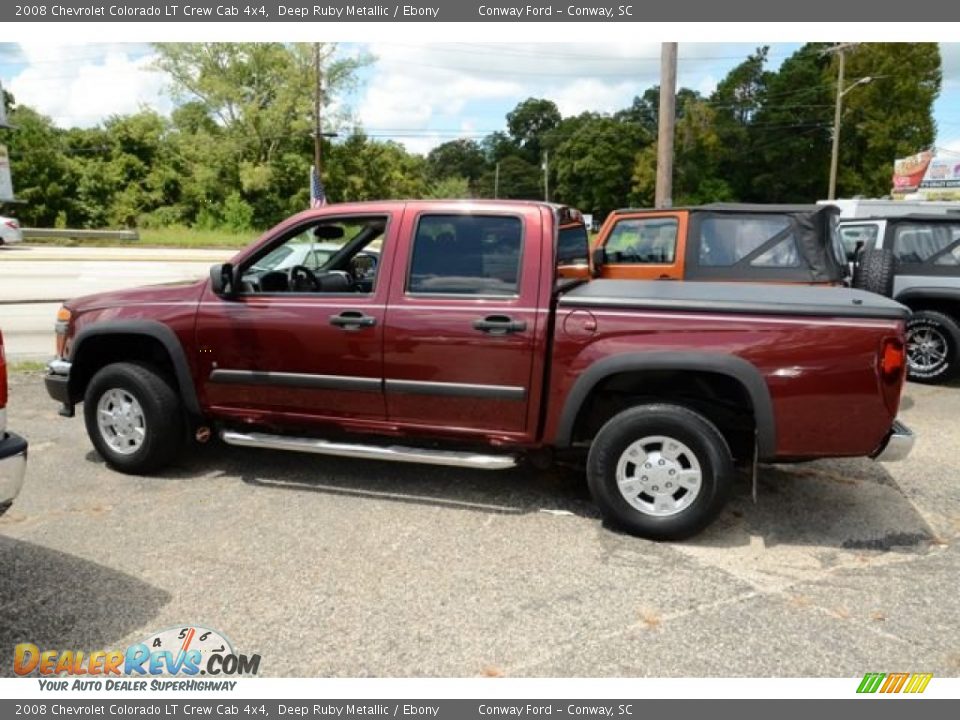 2008 Chevrolet Colorado LT Crew Cab 4x4 Deep Ruby Metallic / Ebony Photo #7