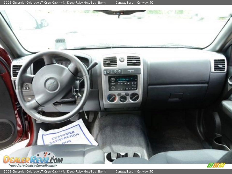 2008 Chevrolet Colorado LT Crew Cab 4x4 Deep Ruby Metallic / Ebony Photo #11