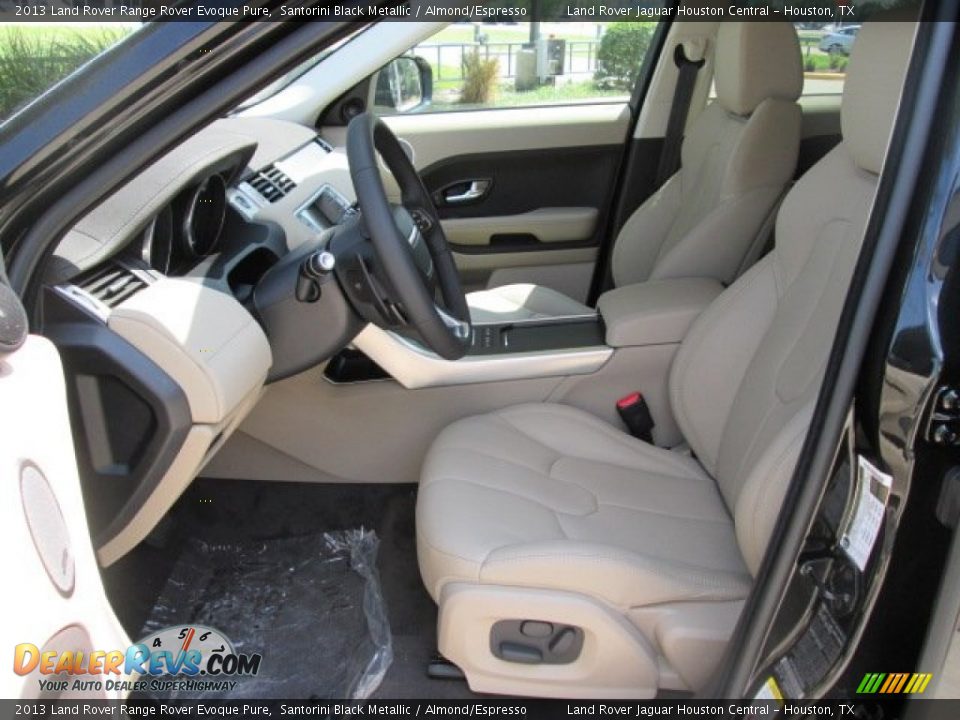 2013 Land Rover Range Rover Evoque Pure Santorini Black Metallic / Almond/Espresso Photo #2
