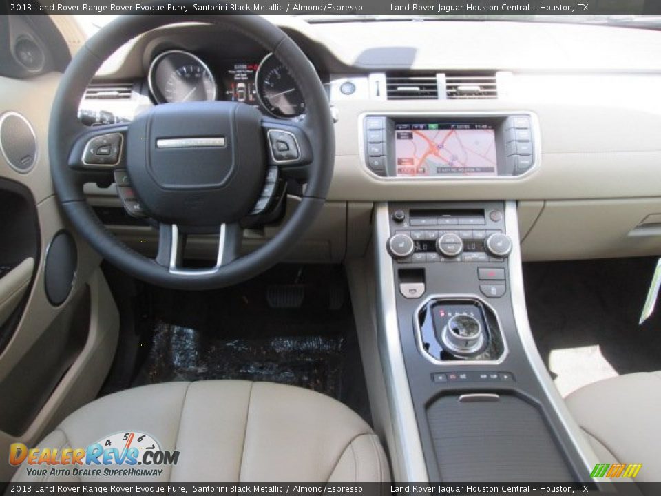 2013 Land Rover Range Rover Evoque Pure Santorini Black Metallic / Almond/Espresso Photo #3