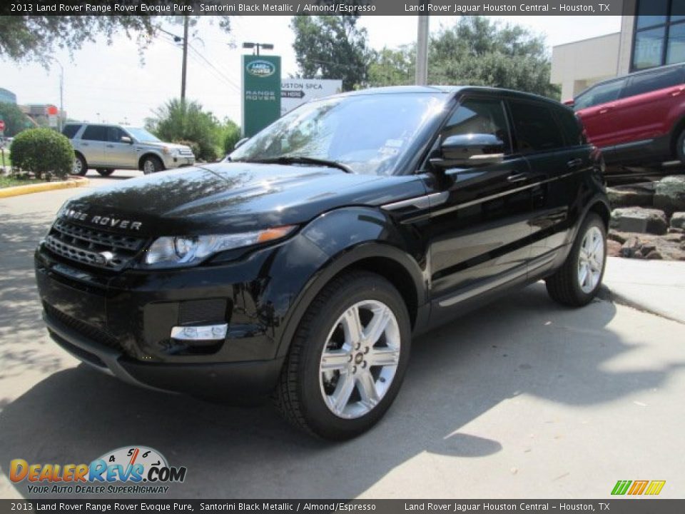 2013 Land Rover Range Rover Evoque Pure Santorini Black Metallic / Almond/Espresso Photo #5