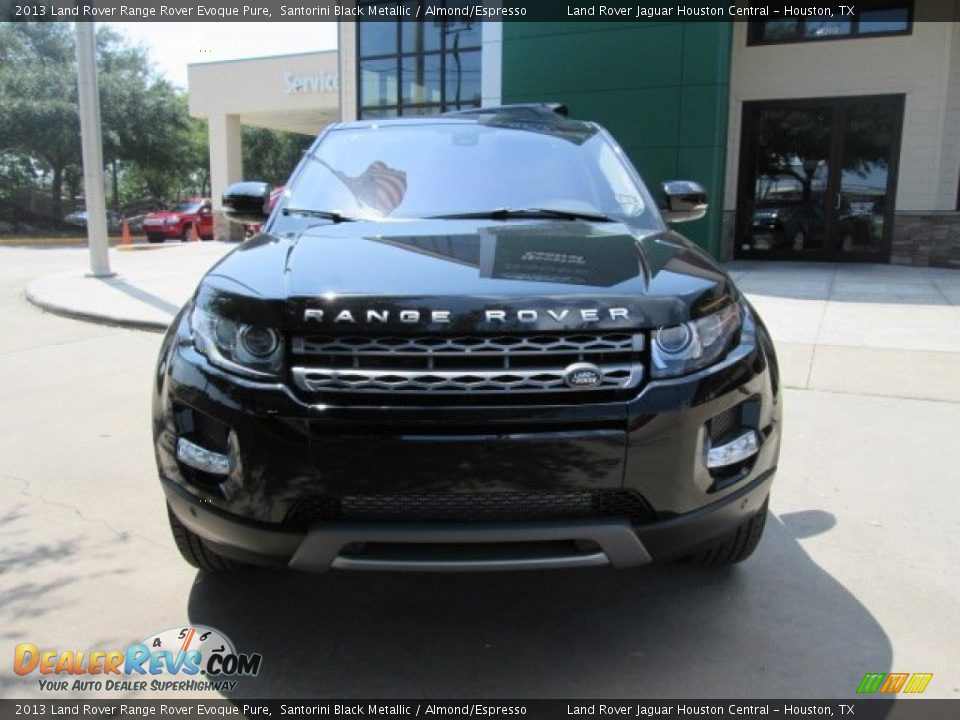 2013 Land Rover Range Rover Evoque Pure Santorini Black Metallic / Almond/Espresso Photo #6