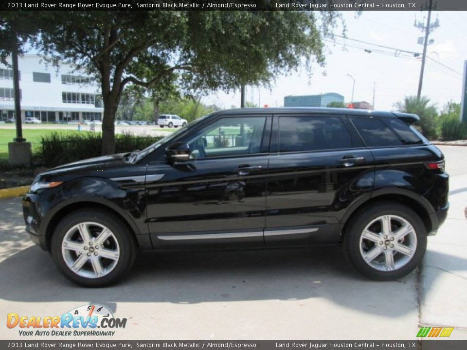 2013 Land Rover Range Rover Evoque Pure Santorini Black Metallic / Almond/Espresso Photo #7
