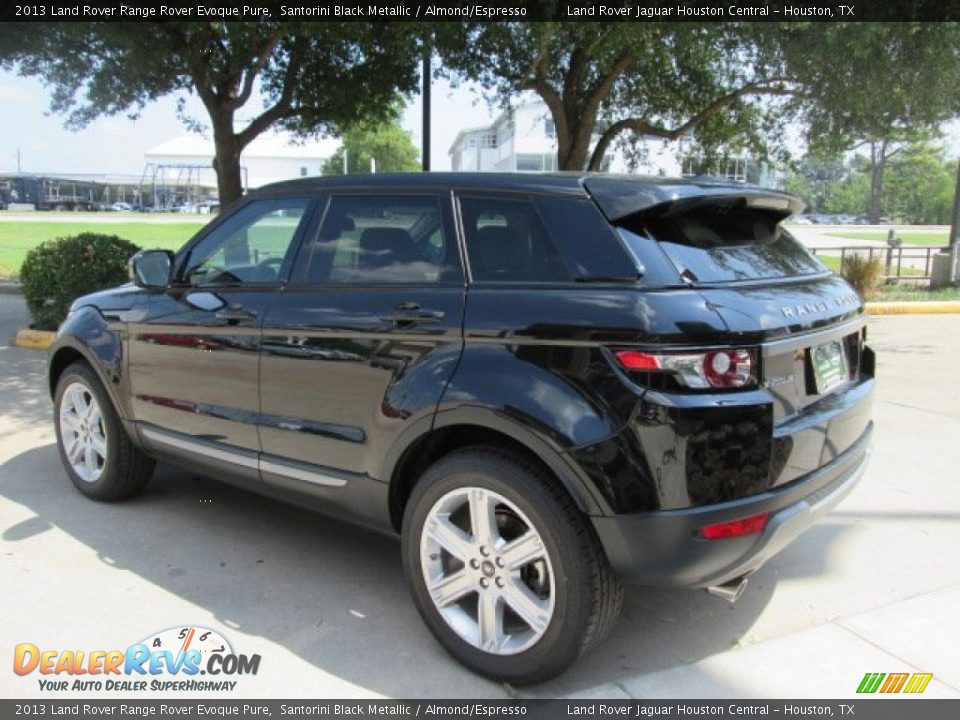 2013 Land Rover Range Rover Evoque Pure Santorini Black Metallic / Almond/Espresso Photo #8