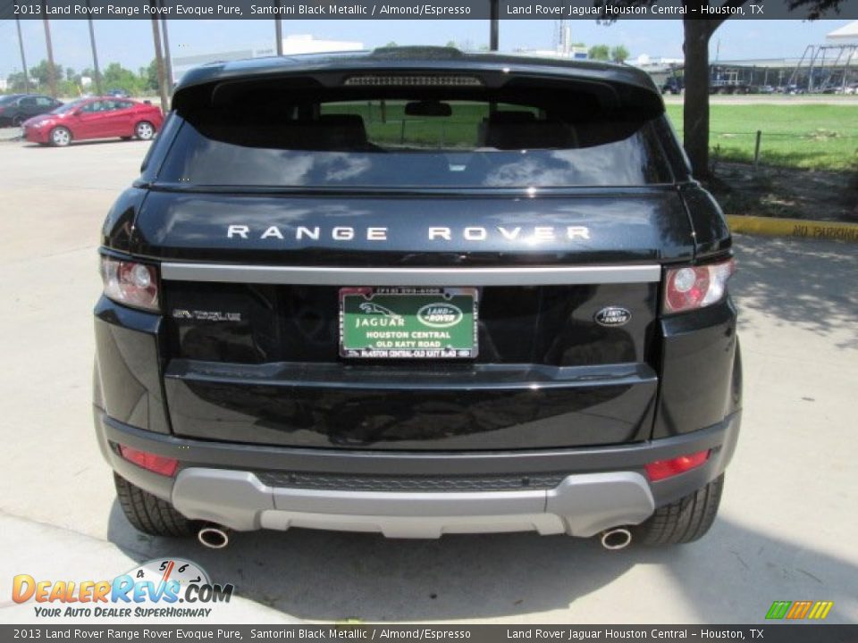 2013 Land Rover Range Rover Evoque Pure Santorini Black Metallic / Almond/Espresso Photo #9